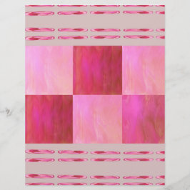 Papel para Scrapbook en Baldosas de Cielos Rosados