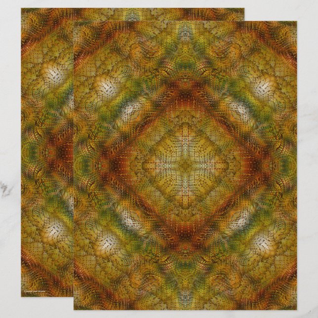 Papel para Scrapbook Jardín Sereno ET Hoja a 2 Lad (Anverso / Reverso)