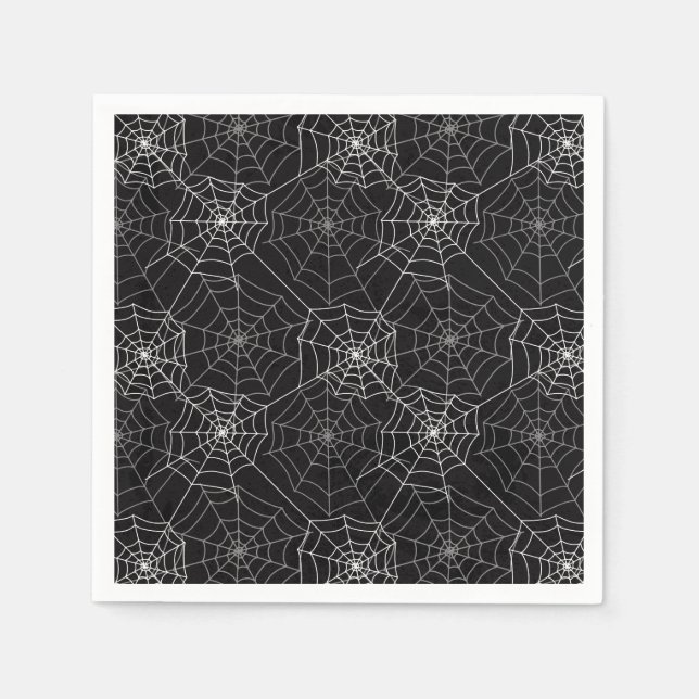 Papel Patrón web de araña de Halloween | Servilleta (Anverso)