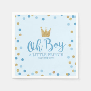 Papel Pequeña servilleta del fiesta de príncipe Baby