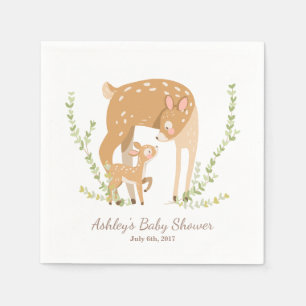 Papel Pequeño arbolado Baby Shower de la servilleta de