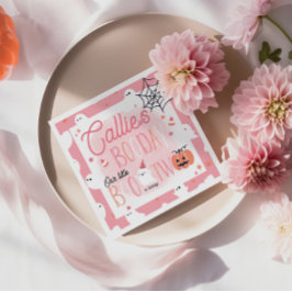 Papel Pequeño Boo dando vuelta a la servilleta de cumple