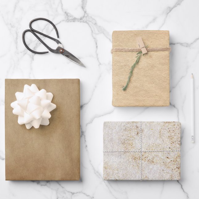 Papel pergamino antiguo beige artístico natural (Anverso)