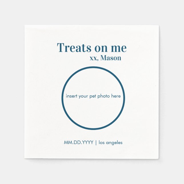 Papel Perro/gato/Mascota de la servilleta de postre de b (Anverso)