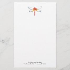 Papel Personalizado Acuarela Libélula Roja