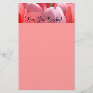 Papel personalizado de color rosa Tulipanes te ama