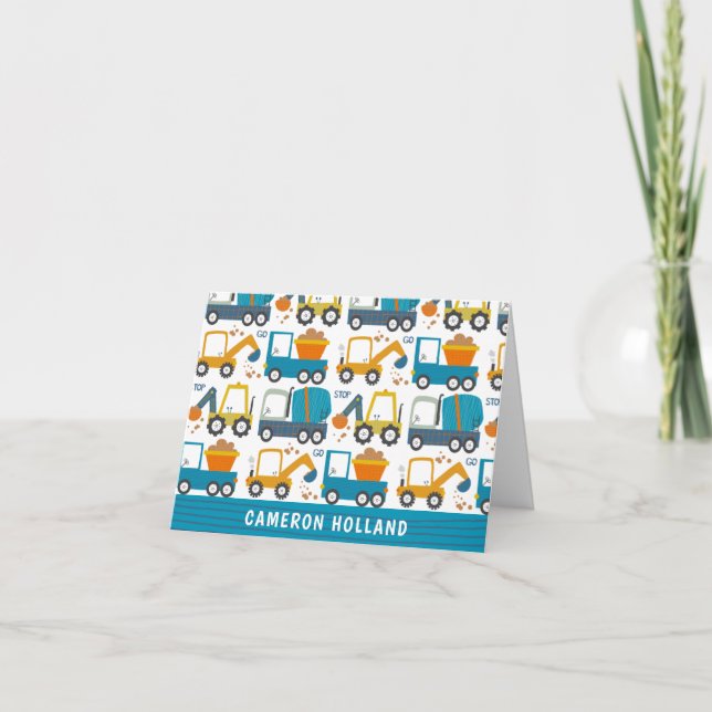 Papel Personalizado de Excavadoras de Construcción (Anverso)