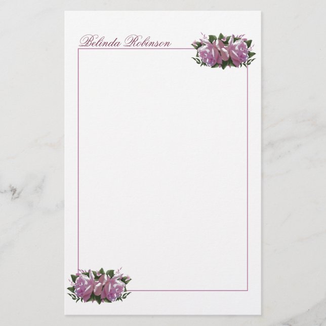 Papel personalizado de la estatura de flores de Li (Anverso)