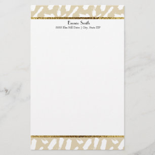 Papel personalizado dorado claro y blanco