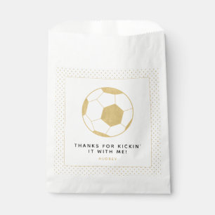 Papel Personalizado Fiesta de fútbol favorece la bolsa d