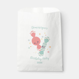 Papel Personalizado Kawaii Sonriente Bolsa de Favor del