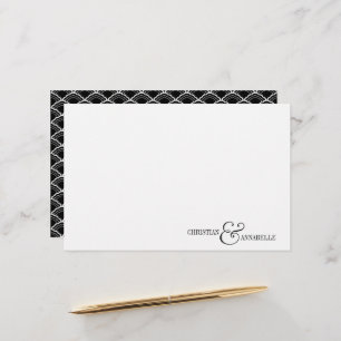 Papel Personalizado para Parejas Escallope Negro