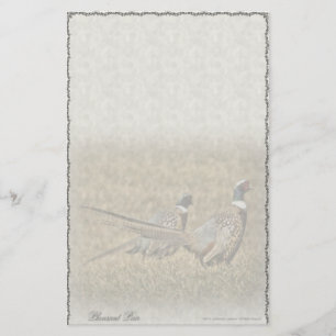 Papel Personalizado Pareja de Faisanes