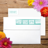 Papel picado Aqua | Etiqueta de ajuste de direcció