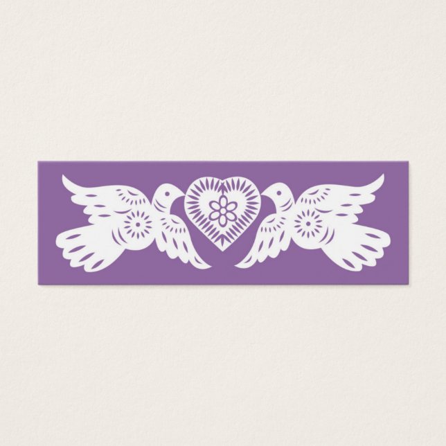 Papel Picado Lovebirds Pequeña carta (Frente)