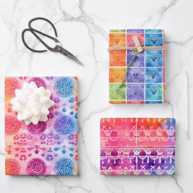 Papel Picado Papel de Regalo (Anverso)