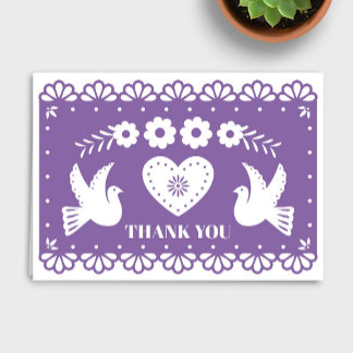 Papel Picado - Tarjeta de agradecimiento