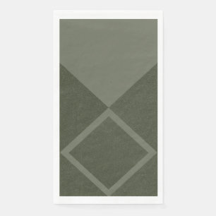 Papel Pico dividido + servilleta de diamantes enmarcada