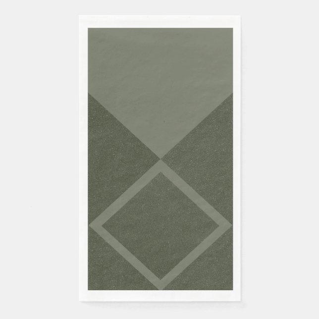Papel Pico dividido + servilleta de diamantes enmarcada  (Anverso)