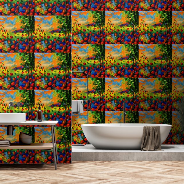 Papel pintado (Baño)