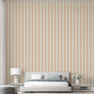 Papel Pintado 3" Franja Terrosa Melocotón Claro y Blanco Marfil