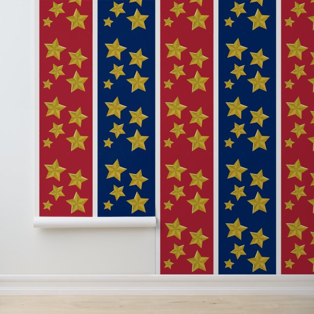 Papel Pintado 4 de julio Estrellas y rayas (Solicitud)