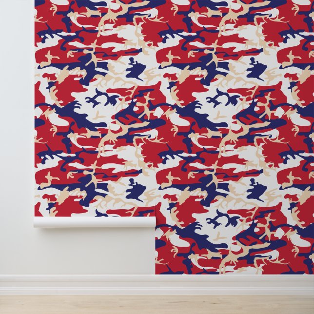 Papel Pintado 4th of July, Independence day, Camouflage Beige (Solicitud)