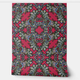 Papel Pintado A Tribute to Italian Renaissance on Crimson Red