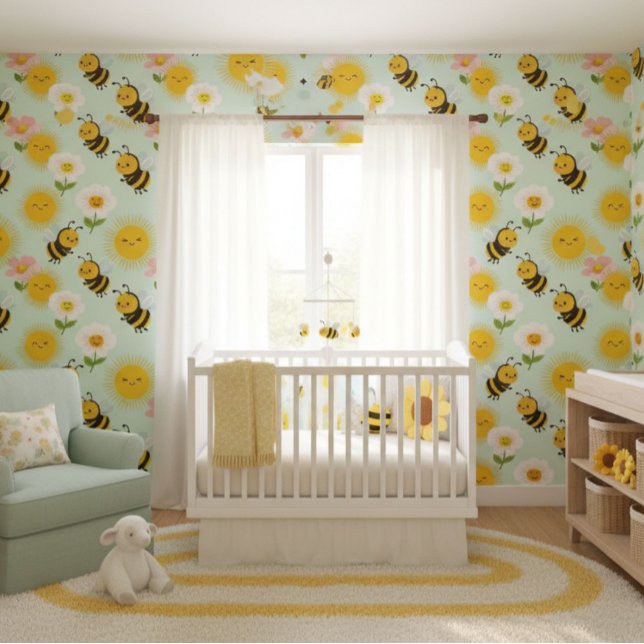 Papel Pintado Abejas Felices y Sol  (Subido por el creador)