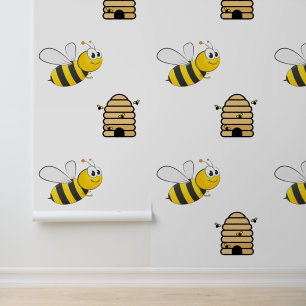 Papel Pintado Abejas Melíferas y Diseño de Colmenas