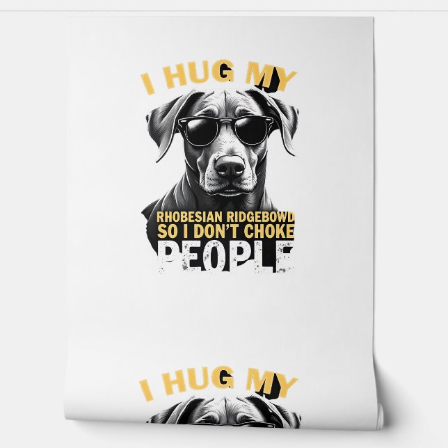 Papel Pintado Abraza a mi Rhodesian Ridgeback para que no ahorqu (Desenrollar)