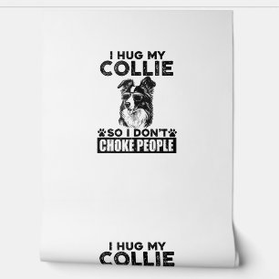 Papel Pintado Abrazo A Mi Collie Para No Ahogar A La Gente Perro