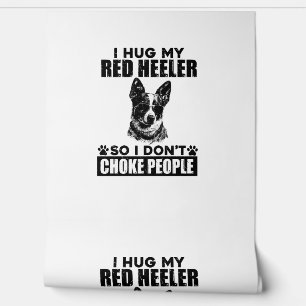 Papel Pintado Abrazo A Mi Heeler Rojo Para No Ahogar A La Gente 