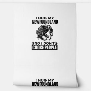 Papel Pintado Abrazo mi Terranova, así que no ahogo a la gente.