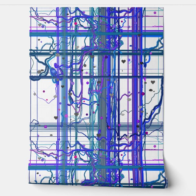 Papel Pintado Abstract Floral Murals Pattern Wallpaper  (Desenrollar)