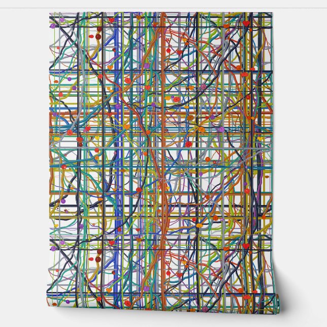 Papel Pintado Abstract Floral Pattern Wallpaper  (Desenrollar)