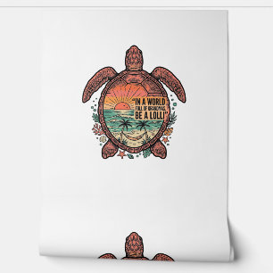 Papel Pintado Abuela Divertida Diseño de Camiseta Vintage Turtle