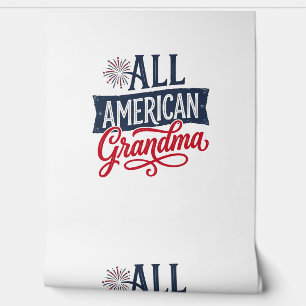 Papel Pintado Abuela totalmente americana diseño de fuegos artif