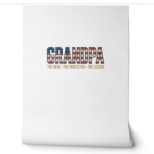 Papel Pintado Abuelo Patriótico Héroe Protector Leyenda Vector D