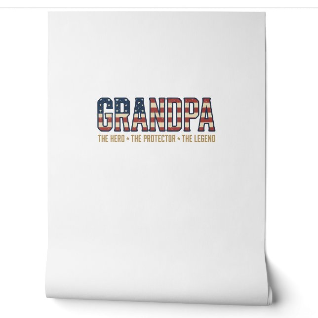 Papel Pintado Abuelo Patriótico Héroe Protector Leyenda Vector D (Desenrollar)