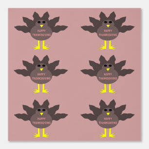 Papel Pintado Acción de Gracias desplumó Turquía con estampado