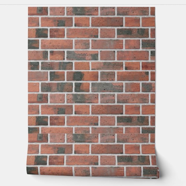 Papel Pintado Acento de ladrillo industrial de interior rústico  (Desenrollar)