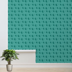 Papel Pintado Acento de patrón verde de moda