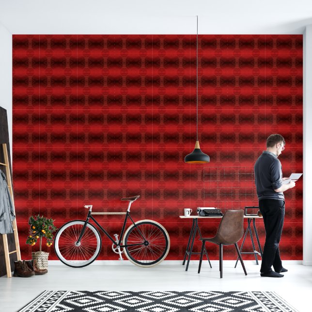 Papel Pintado Aceptación | Medallones de Meditación Roja (Sala de estar)