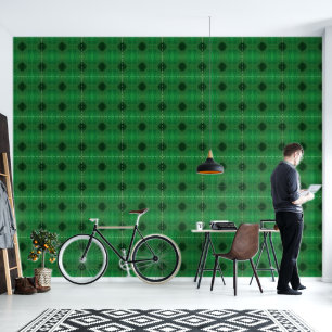 Papel Pintado Aceptación   Medallones de Meditación Verde