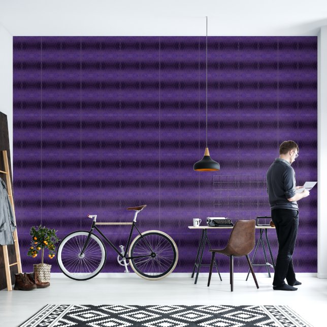 Papel Pintado Aceptación | Medallones de Meditación Violeta (Sala de estar)