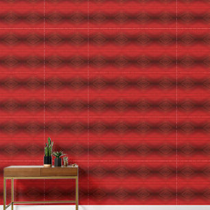 Papel Pintado Aceptación Patrón de Boho Ecléctico Rojo