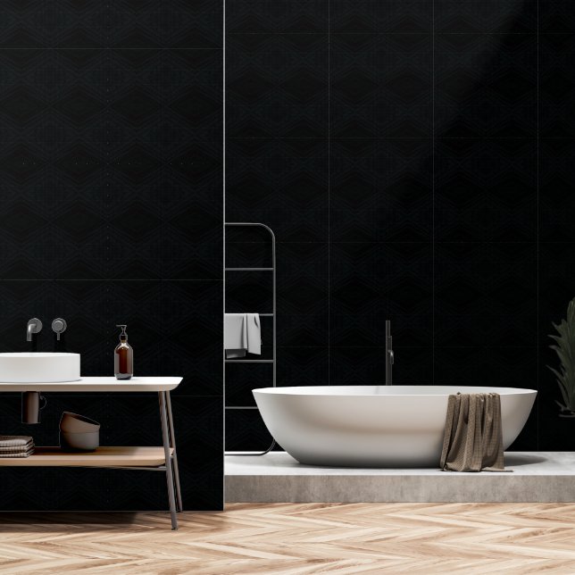 Papel Pintado Aceptación | Textura geométrica oscura (Baño)