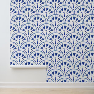 Papel Pintado Acuarela Abstract Scallop Sea Shell Nautical