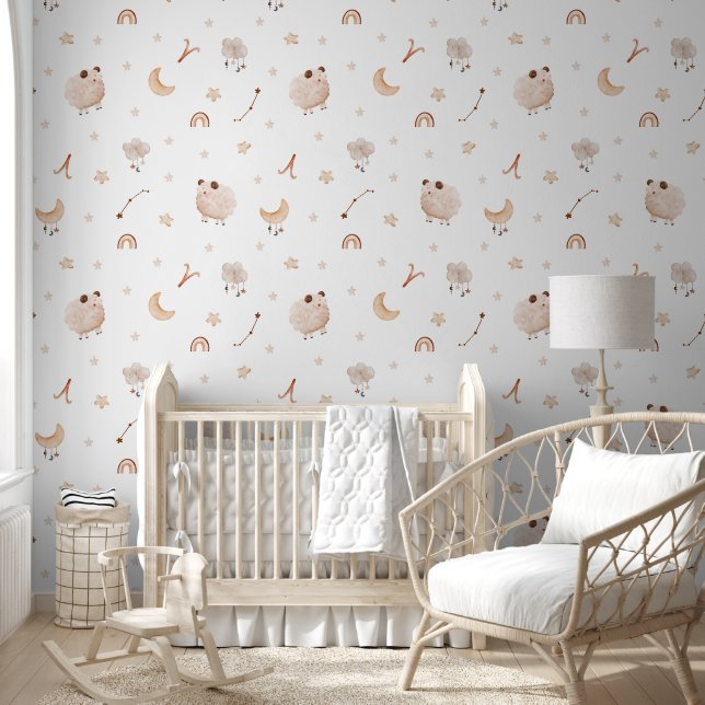 Papel Pintado Acuarela Aries Zodiac Nursery (Niños)